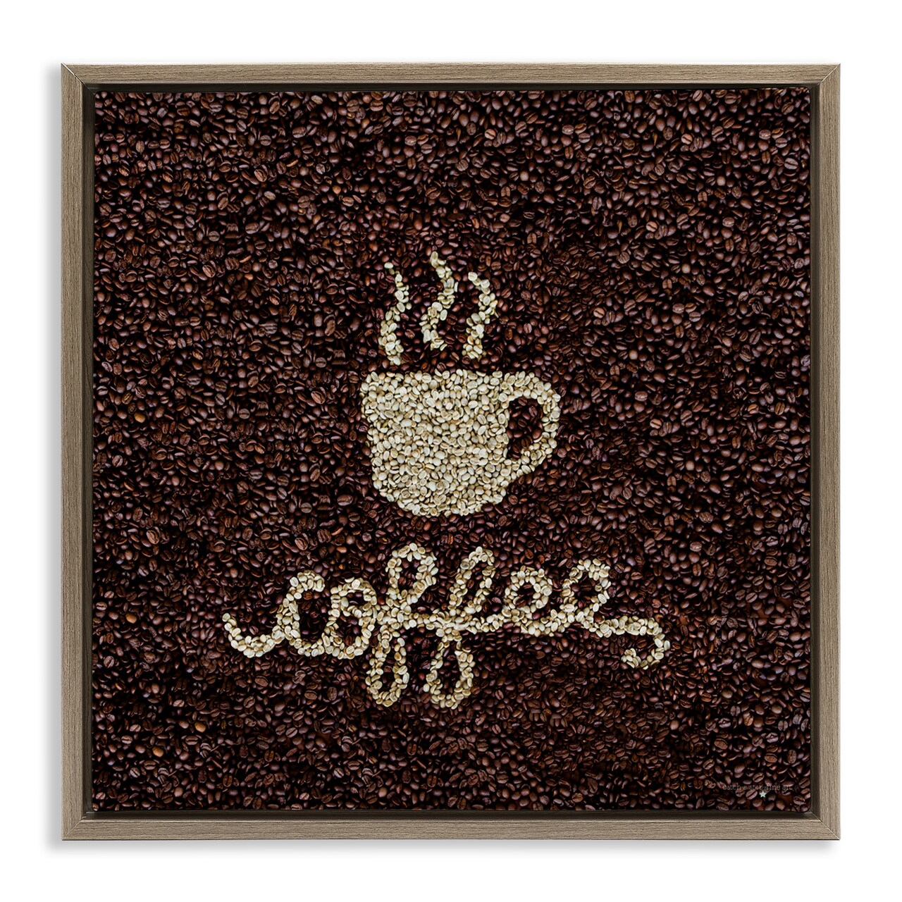 Stupell Industries Coffee Bean Pattern Floating Frame, design by Seven Trees Design